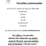 thumbnail of A VENDRE PARCELLES COMMUNALES – Ex biens sans maître